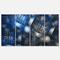 Designart - Crystal Cell Dark Blue Steel Texture - Abstract Wall Art Canvas